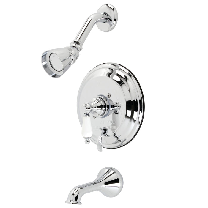 Kingston Heirloom KB36310PL - Restoration Single-Handle Pressure Balanced Tub and Shower Faucet, Polished Chrome