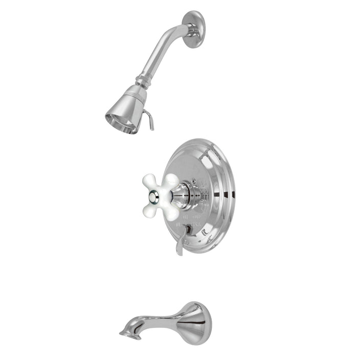 Kingston Heirloom KB36310PX - Restoration Single-Handle Pressure Balanced Tub and Shower Faucet, Polished Chrome
