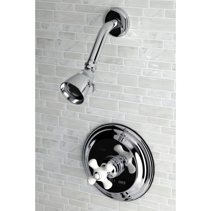 Restoration KB3631PXSO Single-Handle 2-Hole Wall Mount Shower Faucet, Polished Chrome