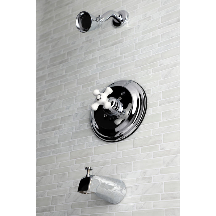 Kingston Heirloom KB3631PXTSingle-Handle Pressure Balanced Tub and Shower Faucet, Trim Only, Polished Chrome