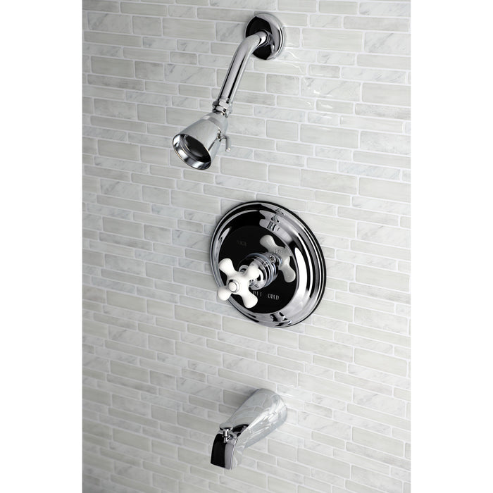 Kingston Heirloom KB3631PXTSingle-Handle Pressure Balanced Tub and Shower Faucet, Trim Only, Polished Chrome