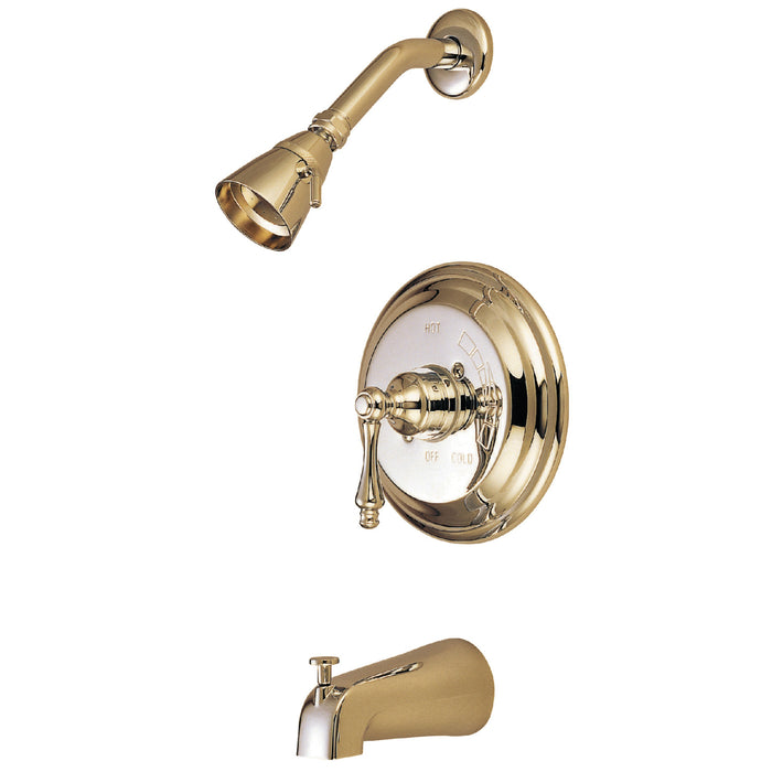 Vintage KB3632ALT Single-Handle 3-Hole Wall Mount Tub and Shower Faucet Trim Only, Polished Brass
