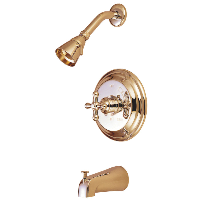 KB3632AXT Single-Handle 3-Hole Wall Mount Tub and Shower Faucet Trim Only, Polished Brass