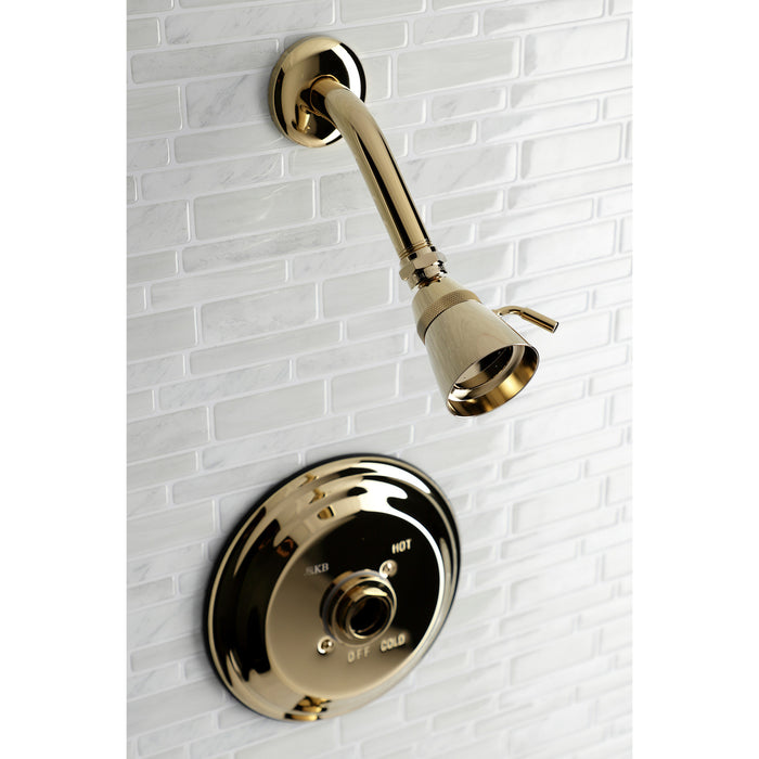 KB3632TSLH 2-Hole Wall Mount Shower Faucet Trim Only without Handle, Polished Brass