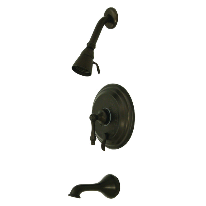 Restoration KB36350AL Single-Handle 3-Hole Wall Mount Tub and Shower Faucet, Oil Rubbed Bronze