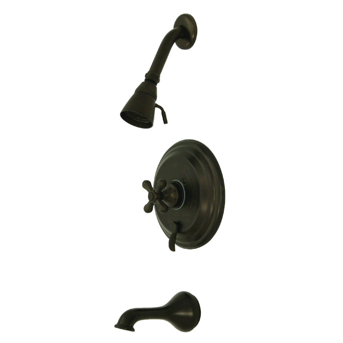 Restoration KB36350AX Single-Handle 3-Hole Wall Mount Tub and Shower Faucet, Oil Rubbed Bronze