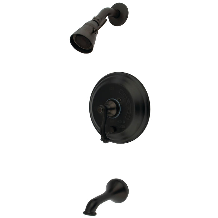 Restoration KB36350FL Single-Handle 3-Hole Wall Mount Tub and Shower Faucet, Oil Rubbed Bronze