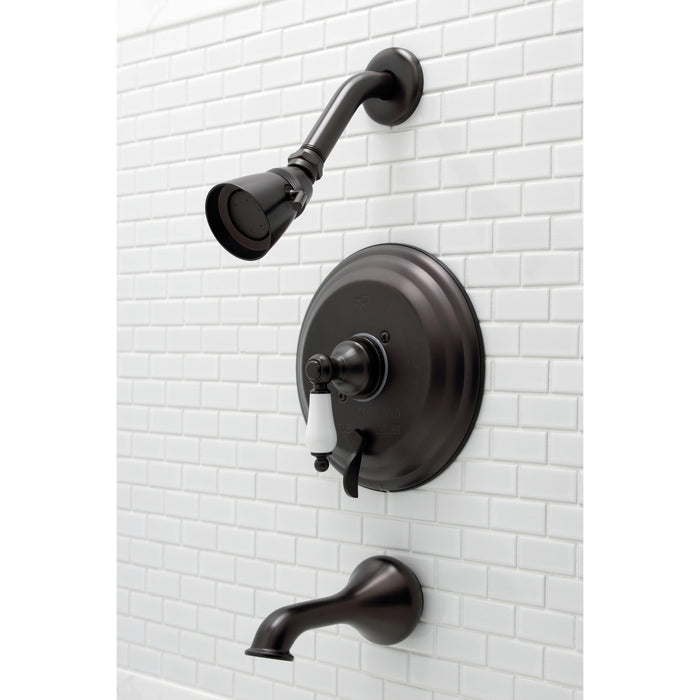 Kingston Heirloom KB36350PL - Restoration Single-Handle Pressure Balanced Tub and Shower Faucet, Oil Rubbed Bronze