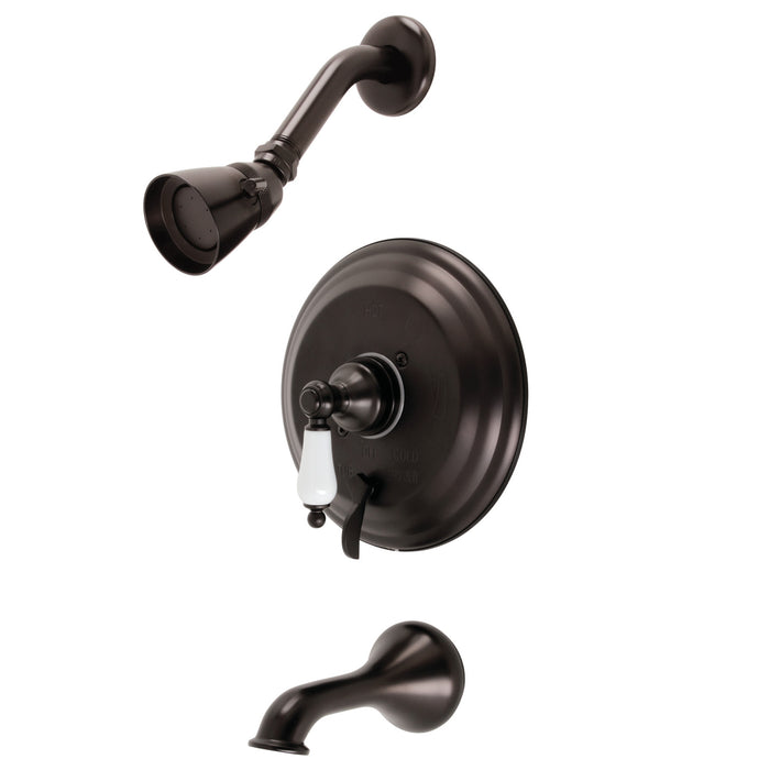 Kingston Heirloom KB36350PL - Restoration Single-Handle Pressure Balanced Tub and Shower Faucet, Oil Rubbed Bronze