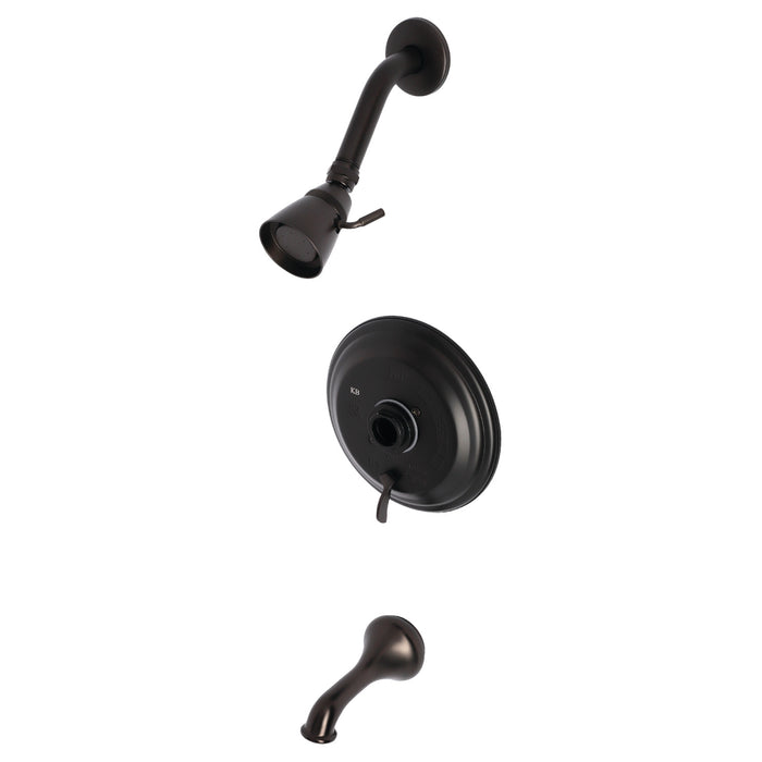KB36350TLH 3-Hole Wall Mount Tub and Shower Faucet Trim Only without Handle, Oil Rubbed Bronze