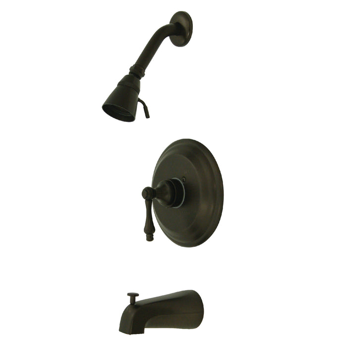 Restoration KB3635AL Single-Handle 3-Hole Wall Mount Tub and Shower Faucet, Oil Rubbed Bronze