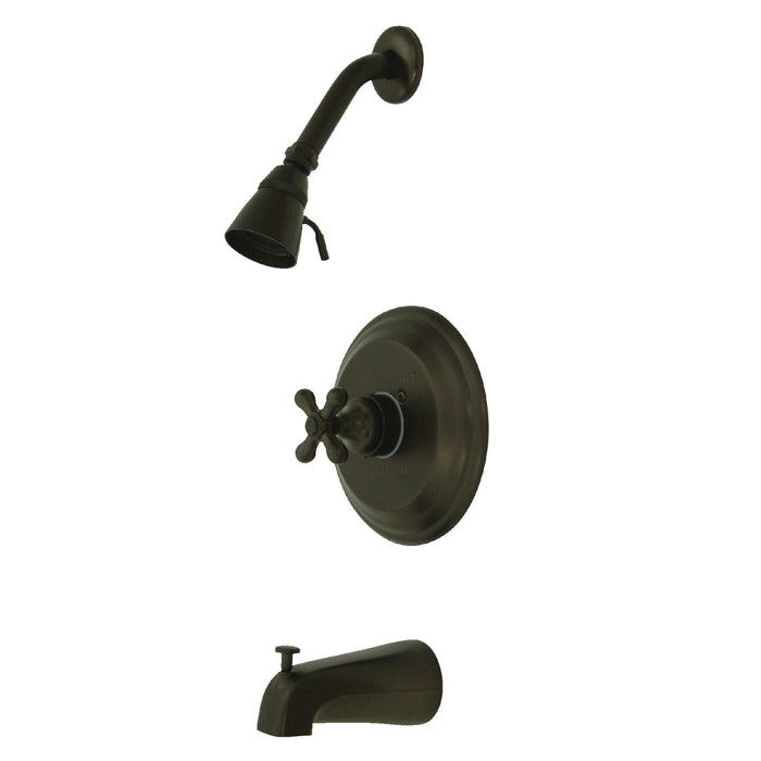 Kingston Heirloom KB3635AX - Restoration Single-Handle Pressure Balanced Tub and Shower Faucet, Oil Rubbed Bronze