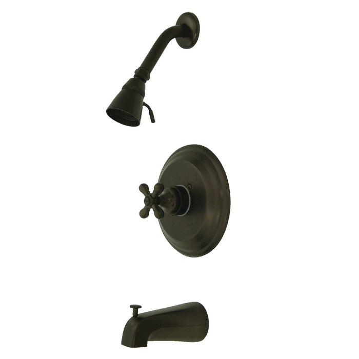Restoration KB3635AX Single-Handle 3-Hole Wall Mount Tub and Shower Faucet, Oil Rubbed Bronze