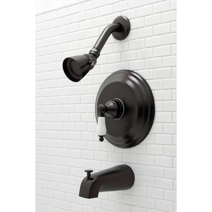 Kingston Heirloom KB3635PL - Restoration Single-Handle Pressure Balanced Tub and Shower Faucet, Oil Rubbed Bronze