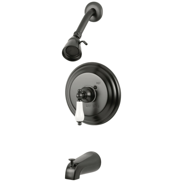 Kingston Heirloom KB3635PL - Restoration Single-Handle Pressure Balanced Tub and Shower Faucet, Oil Rubbed Bronze