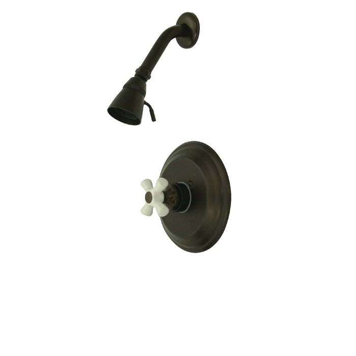 Restoration KB3635PXSO Single-Handle 2-Hole Wall Mount Shower Faucet, Oil Rubbed Bronze