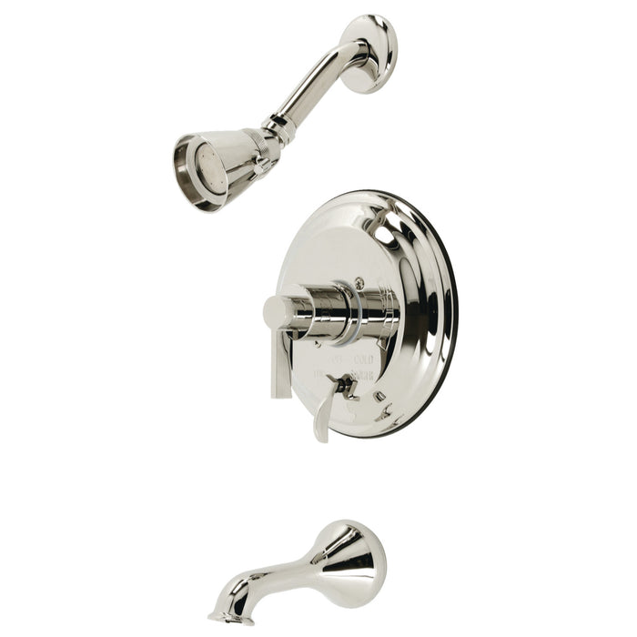 Kingston Tulare KB36360NDL - NuvoFusion Single-Handle Pressure Balanced Tub and Shower Faucet, Polished Nickel