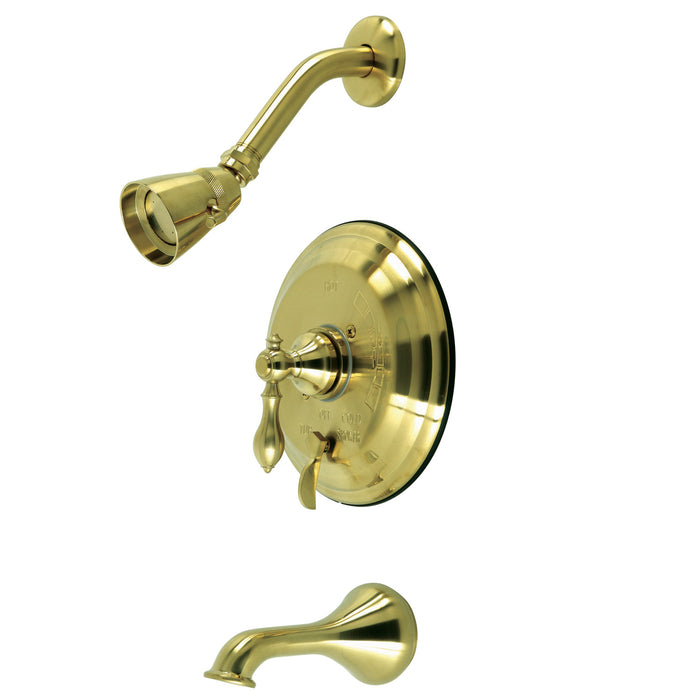 American Classic KB36370ACL Single-Handle 3-Hole Wall Mount Tub and Shower Faucet with Diverter, Brushed Brass