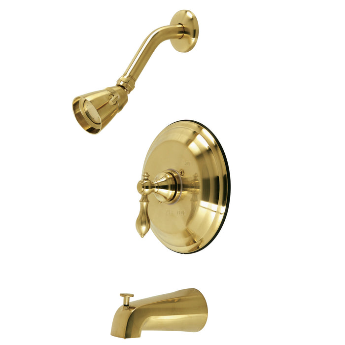 Kingston Heirloom KB3637ACL - American Classic Single-Handle Pressure Balanced Tub and Shower Faucet, Brushed Brass