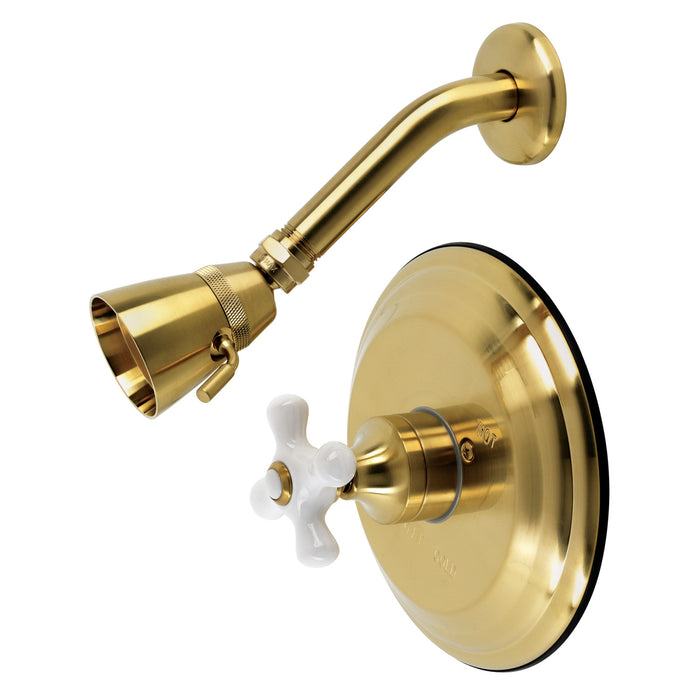 Restoration KB3637PXTSO Single-Handle 2-Hole Wall Mount Shower Faucet Trim Only, Brushed Brass