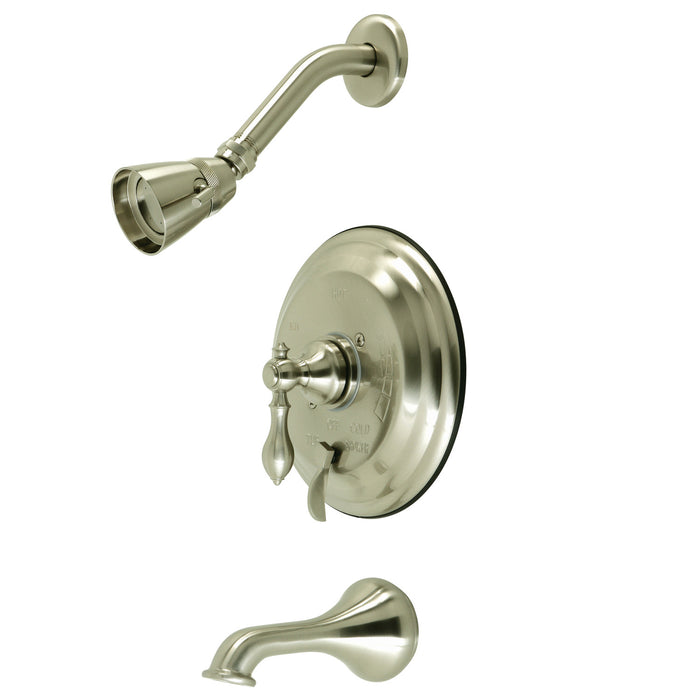 American Classic KB36380ACL Single-Handle 3-Hole Wall Mount Tub and Shower Faucet with Diverter, Brushed Nickel