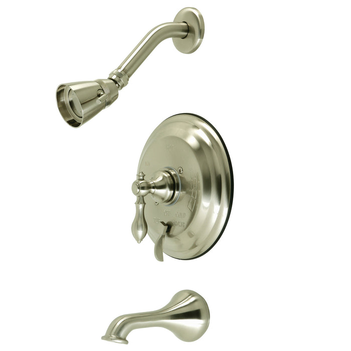 Kingston Heirloom KB36380ACL - American Classic Single-Handle Pressure Balanced Tub and Shower Faucet, Brushed Nickel