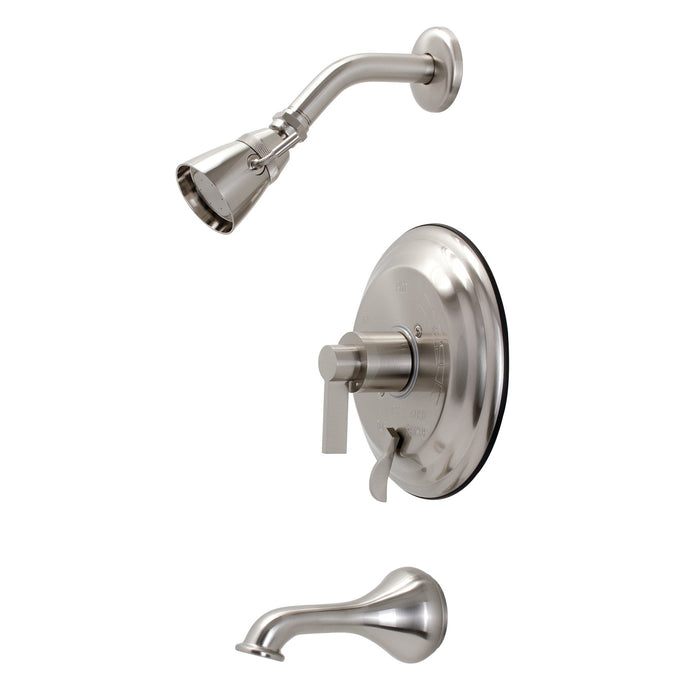 Kingston Tulare KB36380NDL - NuvoFusion Single-Handle Pressure Balanced Tub and Shower Faucet, Brushed Nickel