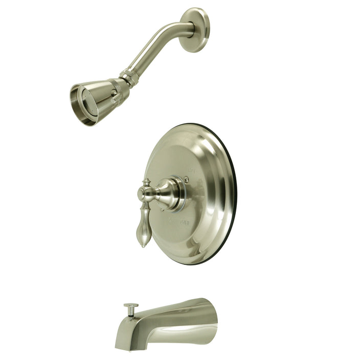 Kingston Heirloom KB3638ACL - American Classic Single-Handle Pressure Balanced Tub and Shower Faucet, Brushed Nickel