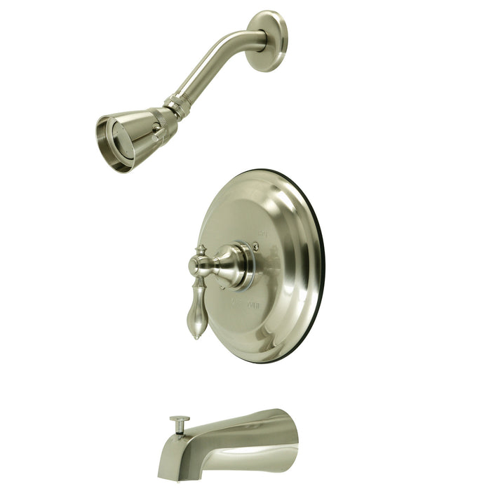 American Classic KB3638ACL Single-Handle 3-Hole Wall Mount Tub and Shower Faucet, Brushed Nickel