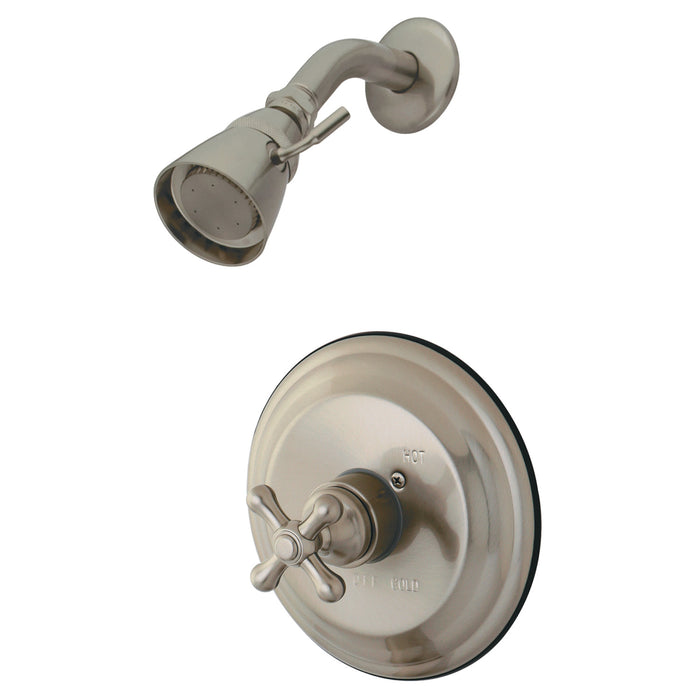 Restoration KB3638AXSO Single-Handle 2-Hole Wall Mount Shower Faucet, Brushed Nickel