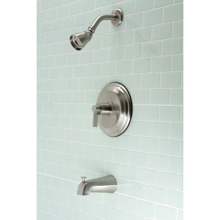 NuvoFusion KB3638NDL Wall Mount Tub and Shower Faucet, Brushed Nickel