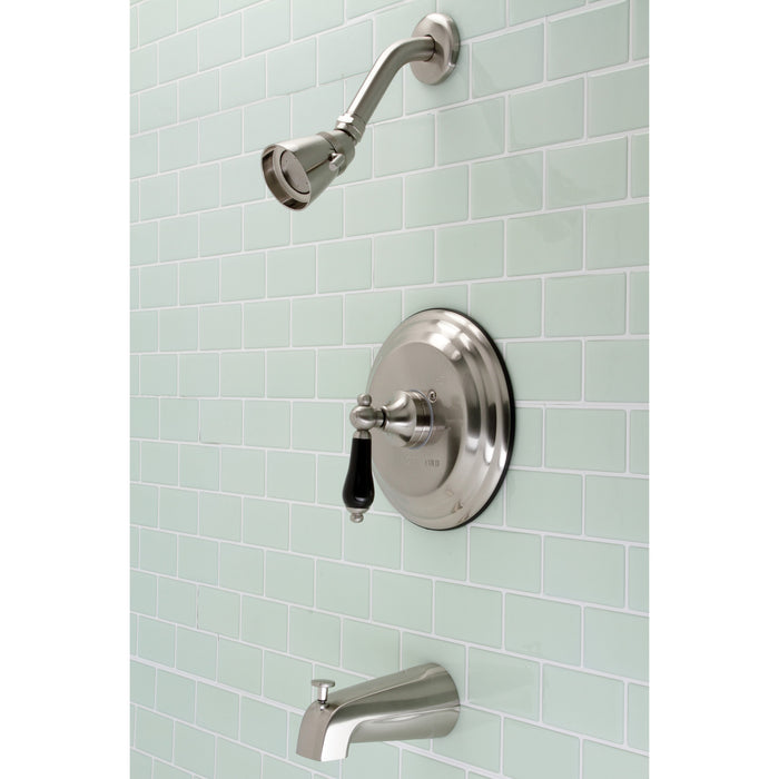 Duchess KB3638PKL Single-Handle 3-Hole Wall Mount Tub and Shower Faucet, Brushed Nickel