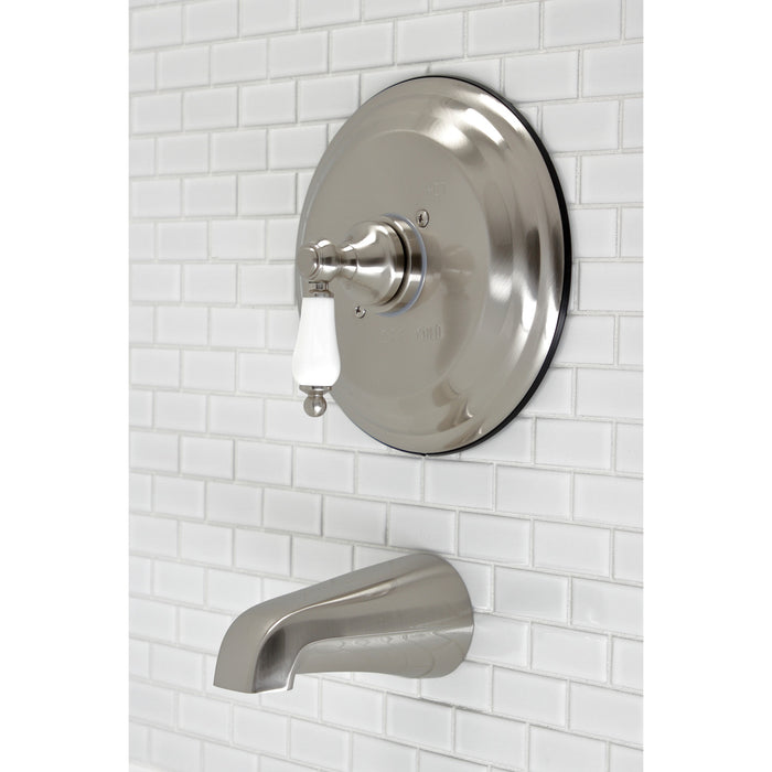 Vintage KB3638PLTO Single-Handle 2-Hole Wall Mount Tub and Shower Faucet Tub Only, Brushed Nickel