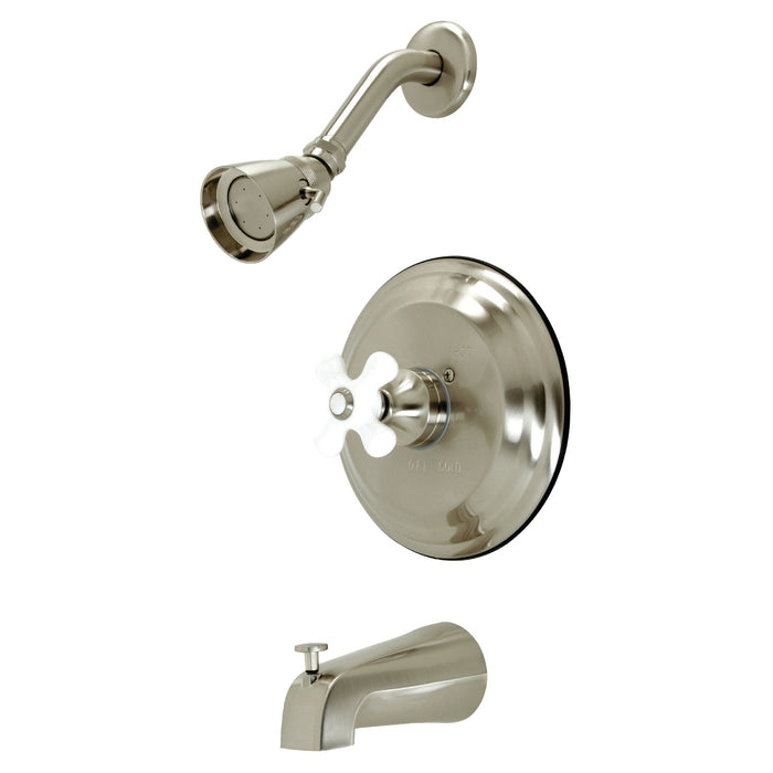 KB3638PXT Single-Handle 3-Hole Wall Mount Tub and Shower Faucet Trim Only, Brushed Nickel