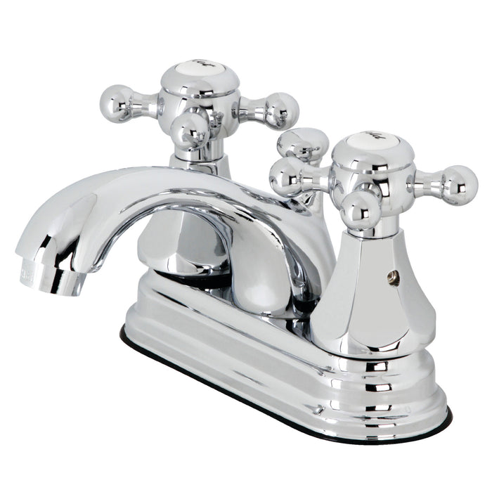Kingston Tulare KB4601BX - Metropolitan Double-Handle 3-Hole Deck Mount 4-Inch Centerset Bathroom Faucet with Pop-Up Drain, Polished Chrome