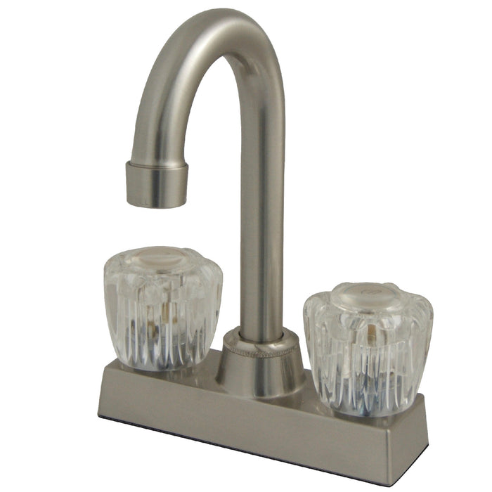 Americana KB461SN Two-Handle 2-Hole Deck Mount Bar Faucet, Brushed Nickel