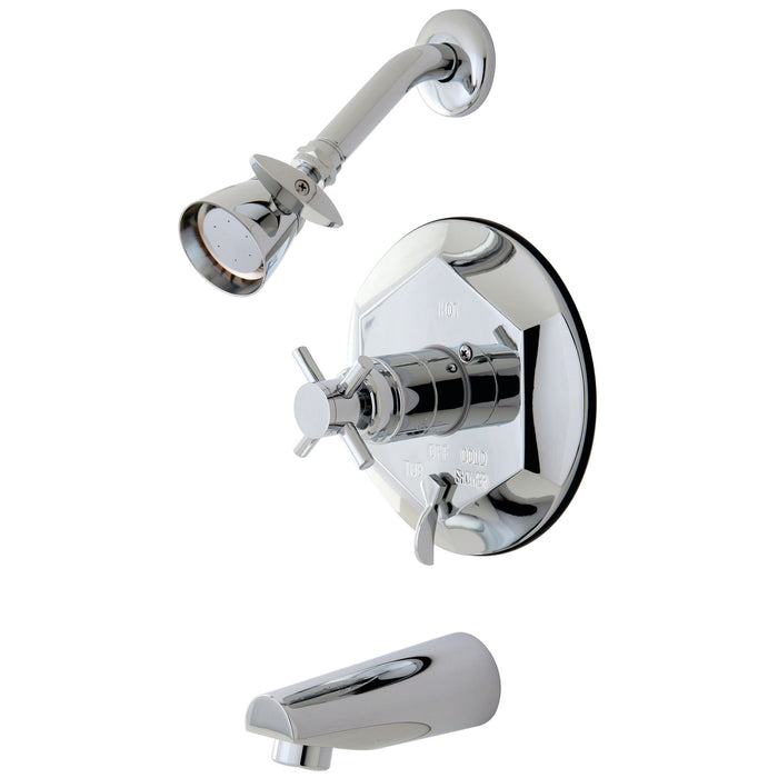 Kingston Tulare KB46310DX - Concord Single-Handle Pressure Balanced Tub and Shower Faucet, Polished Chrome