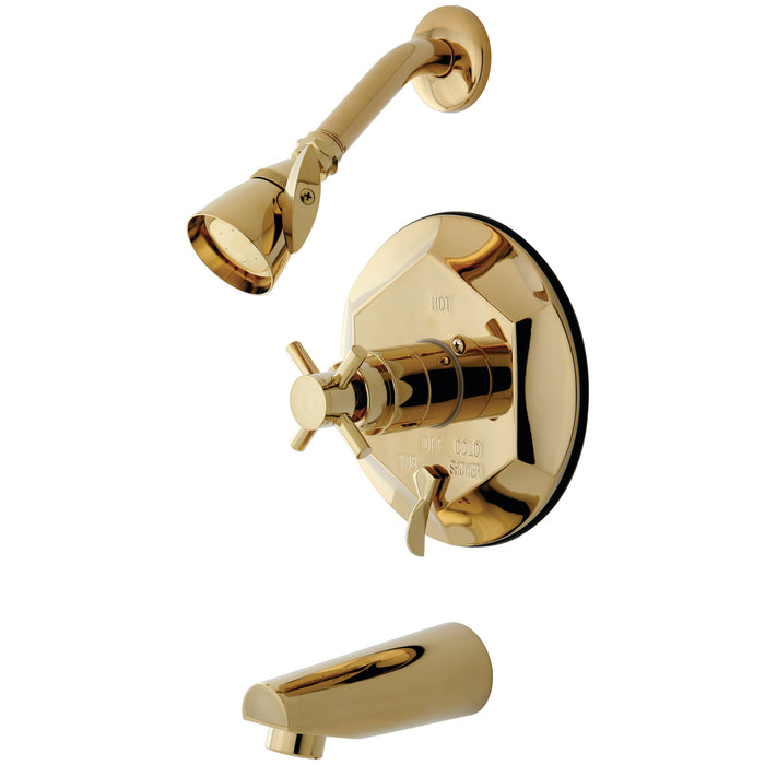 Concord KB46320DX Single-Handle 3-Hole Wall Mount Tub and Shower Faucet, Polished Brass