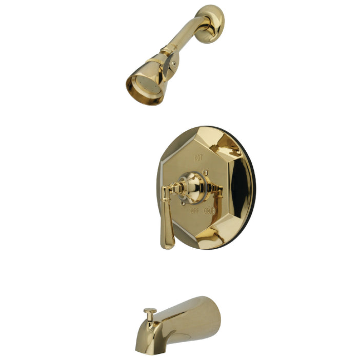 Metropolitan KB4632HL Single-Handle 3-Hole Wall Mount Tub and Shower Faucet, Polished Brass