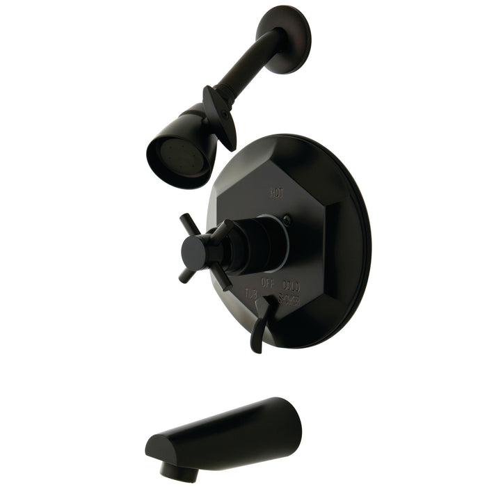 Kingston Tulare KB46350DX - Concord Single-Handle Pressure Balanced Tub and Shower Faucet, Oil Rubbed Bronze