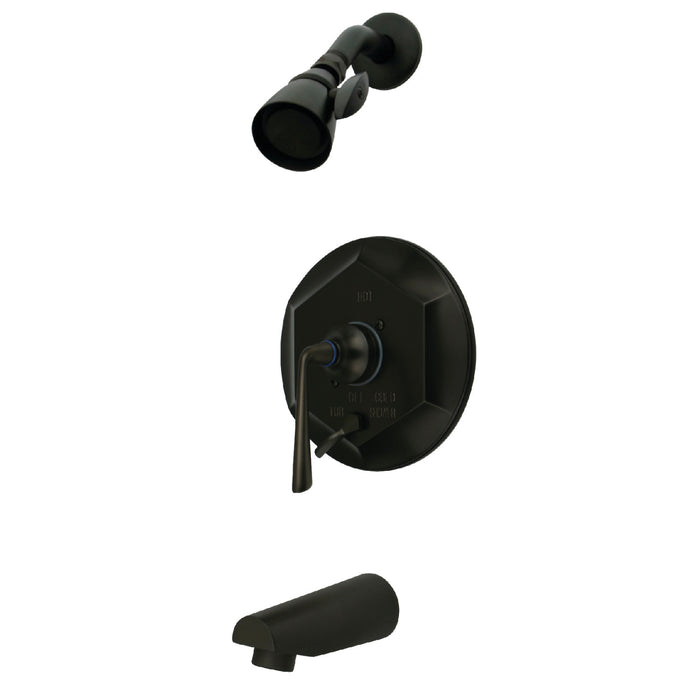 Kingston Tulare KB46350ZL - Silver Sage Single-Handle Pressure Balanced Tub and Shower Faucet, Oil Rubbed Bronze