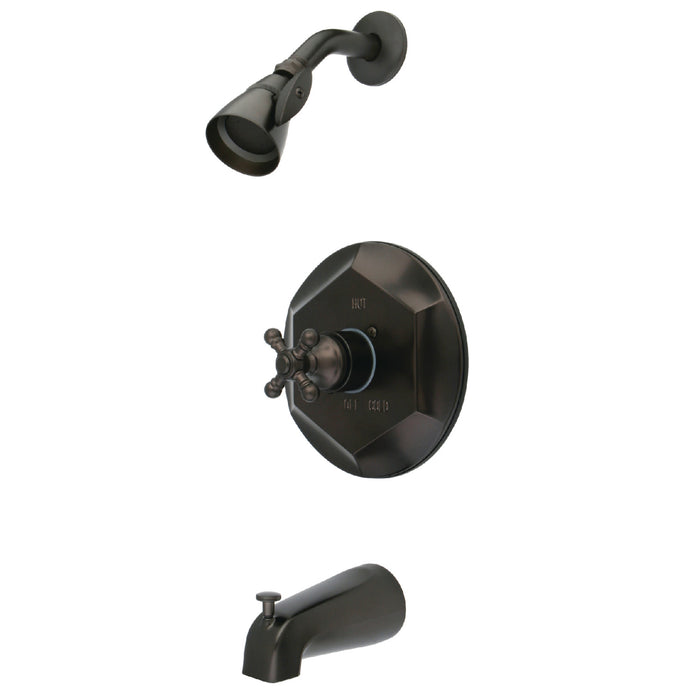 English Vintage KB4635BX Single-Handle 3-Hole Wall Mount Tub and Shower Faucet, Oil Rubbed Bronze