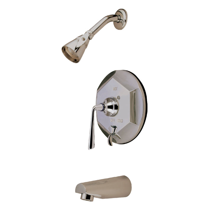 Silver Sage KB46380ZL Single-Handle 3-Hole Wall Mount Tub and Shower Faucet, Brushed Nickel