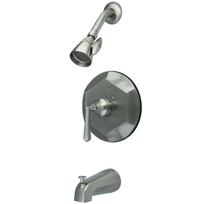 Kingston Tulare KB4638HL - Metropolitan Single-Handle Pressure Balanced Tub and Shower Faucet, Brushed Nickel