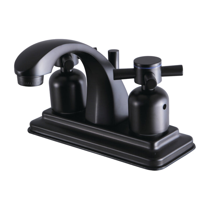 Concord KB4645DX Two-Handle 3-Hole Deck Mount 4" Centerset Bathroom Faucet with Plastic Pop-Up, Oil Rubbed Bronze