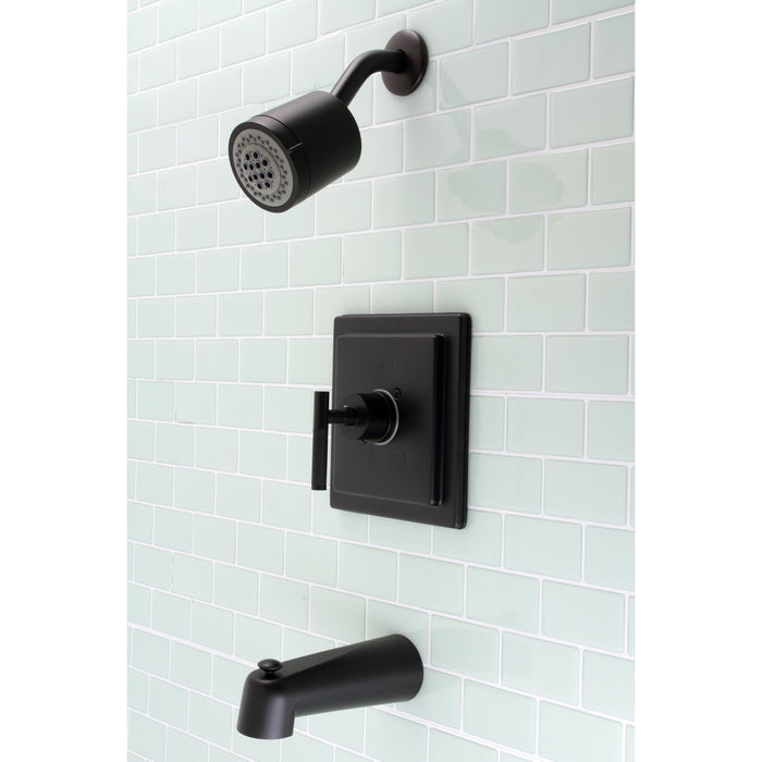 Kingston Sona KB4650CKL - Kaiser Single-Handle Pressure Balanced Tub and Shower Faucet, Matte Black