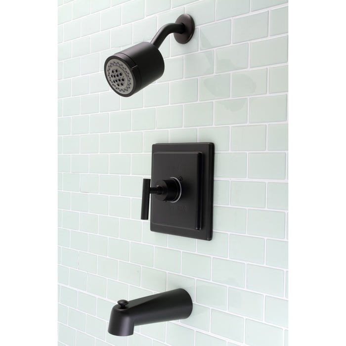 Manhattan KB4650CML Single-Handle 3-Hole Wall Mount Tub and Shower Faucet, Matte Black