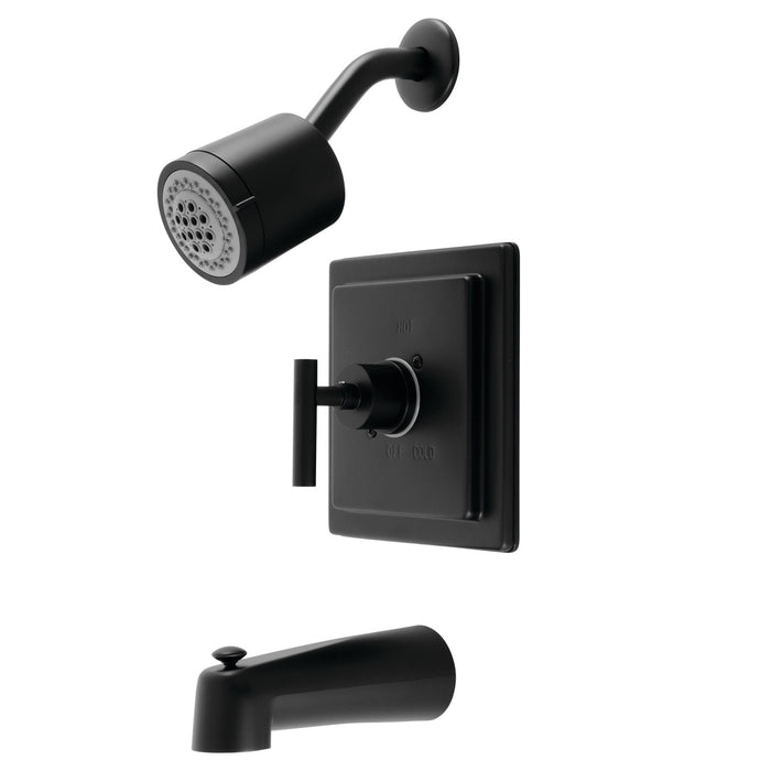 Manhattan KB4650CML Single-Handle 3-Hole Wall Mount Tub and Shower Faucet, Matte Black