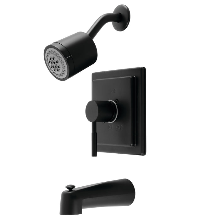 Concord KB4650DL Single-Handle 3-Hole Wall Mount Tub and Shower Faucet, Matte Black