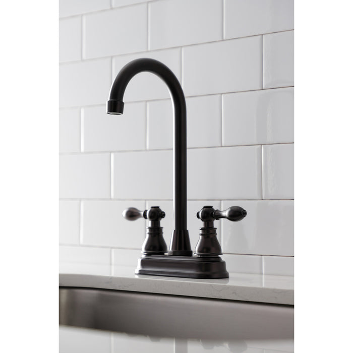 American Classic KB495ACL Two-Handle 2-Hole Deck Mount Bar Faucet, Oil Rubbed Bronze